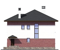 Проект бетонного дома 55-62 фасад