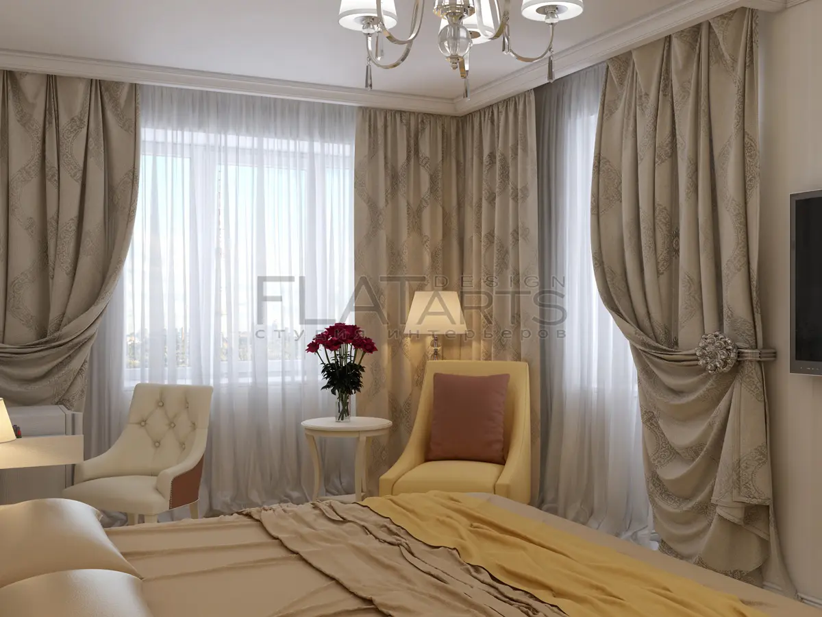 Дизайн квартиры неокласика с элементами эклектики 115кв.м.  3