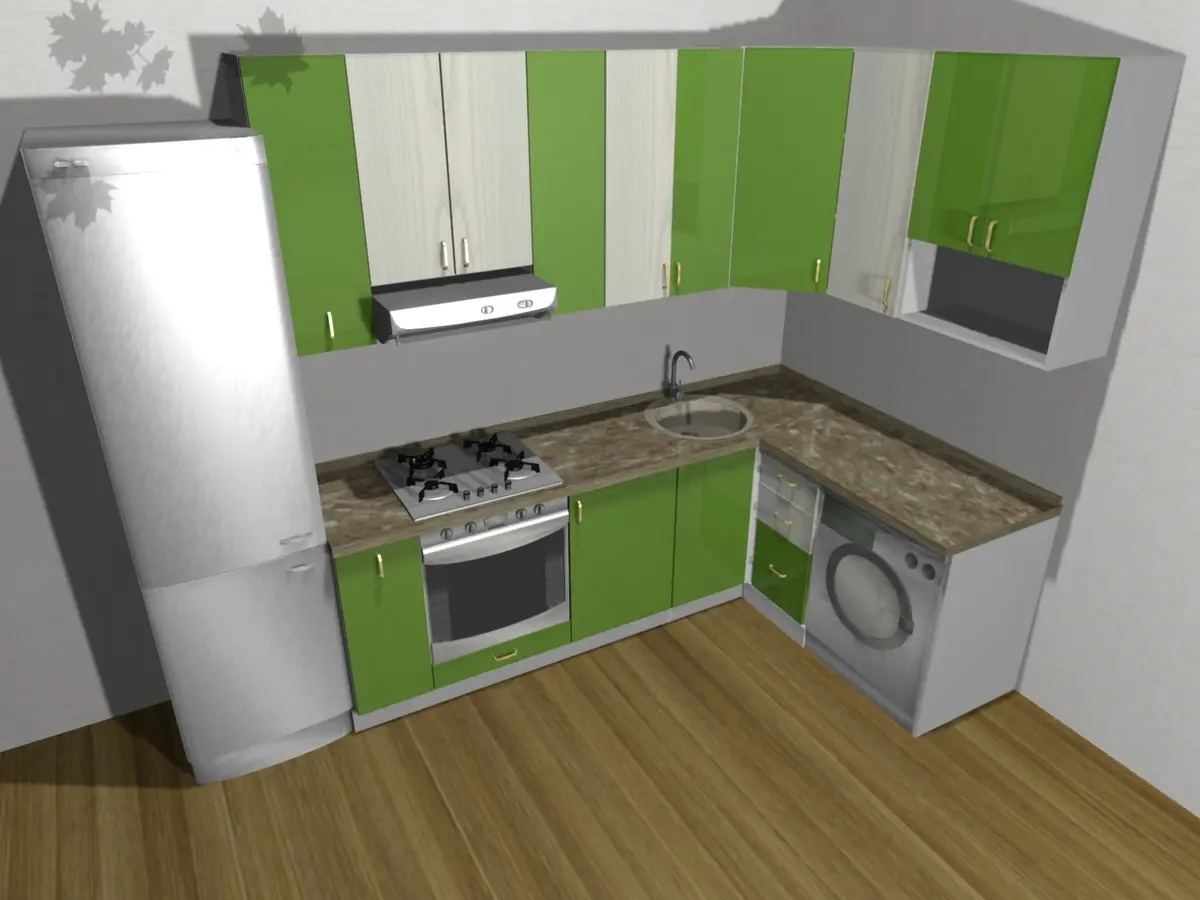 Кухня в зеленых тонах от Premier Garden 8