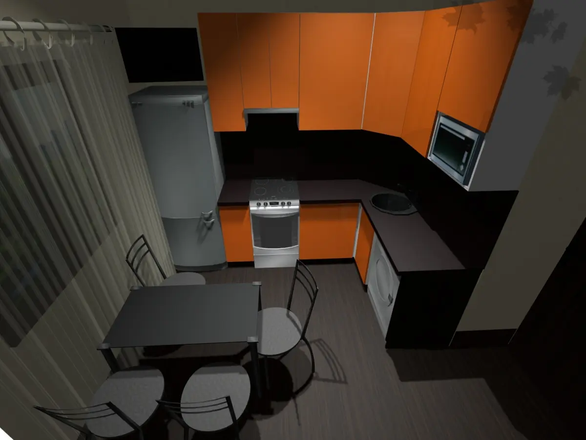 Яркая кухня в глянцевом исполнении от Premier Garden 3