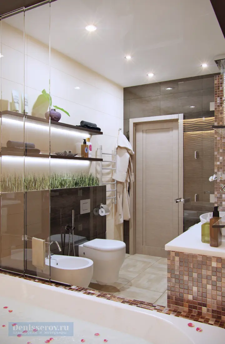 Ванная комната 8 кв. м в современном стиле 5