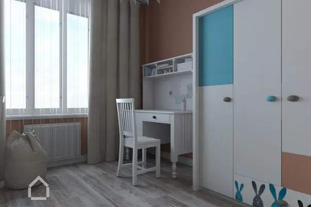 Дизайн детской комнаты для 2 детей  3