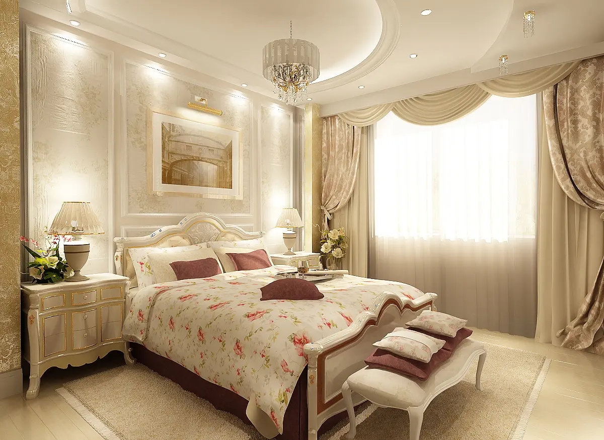 Спальня в трехкомнатной квартире            4