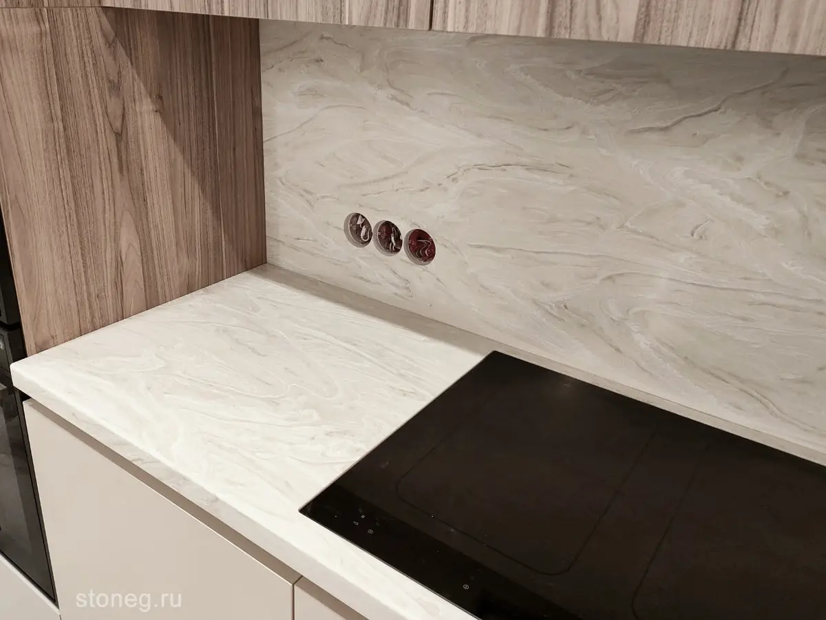 Grandex Marble: кухонная столешница, барная стойка, мойка, стеновые панели 3