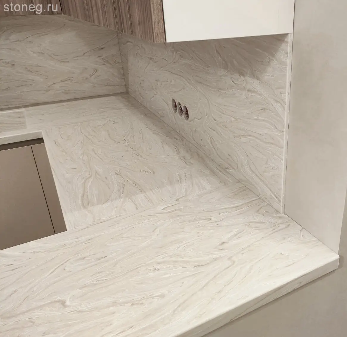 Grandex Marble: кухонная столешница, барная стойка, мойка, стеновые панели 4