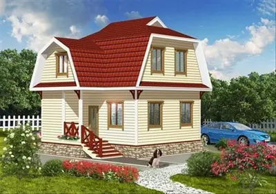 Проект дома из бруса Д48