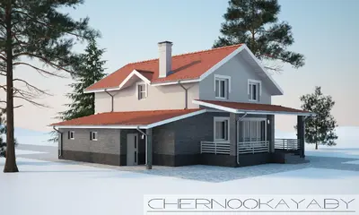 Проект дома №1533-8 С ГАРАЖОМ И ТЕРРАСОЙ