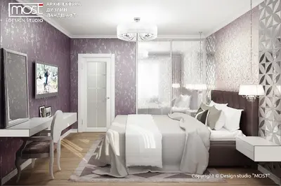 Спальня с зеркалами