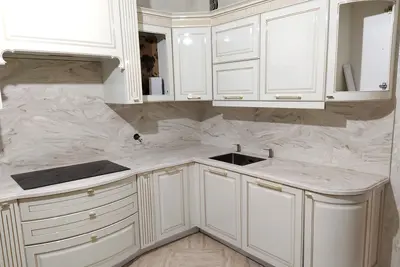 Столешница с кухонным фартуком из искусственного камня Corian Dune Prima