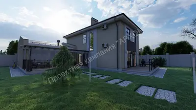 Просторный 2-этажный дом с террасой и гаражом