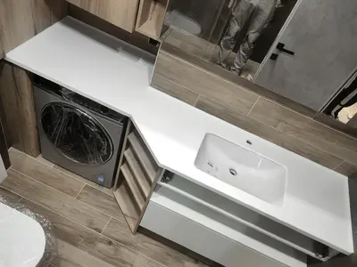 Столешница для ванной комнаты из искусственного камня Hi-Macs 