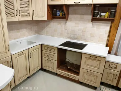 Комплект столешниц для кухни из искусственного камня