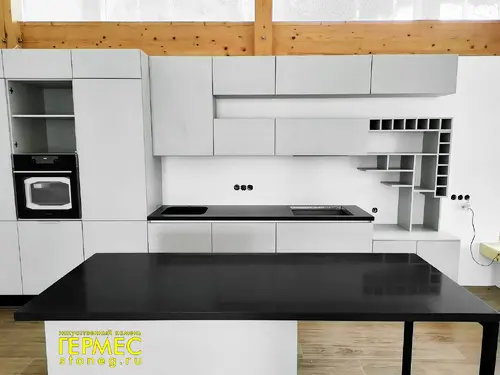 Столешница с мойкой и кухонный остров из искусственного камня Hanex