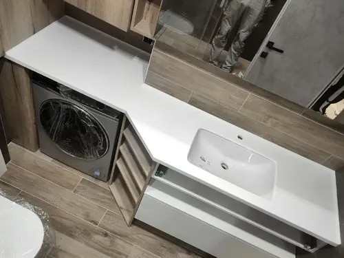 Столешница для ванной комнаты из искусственного камня Hi-Macs 