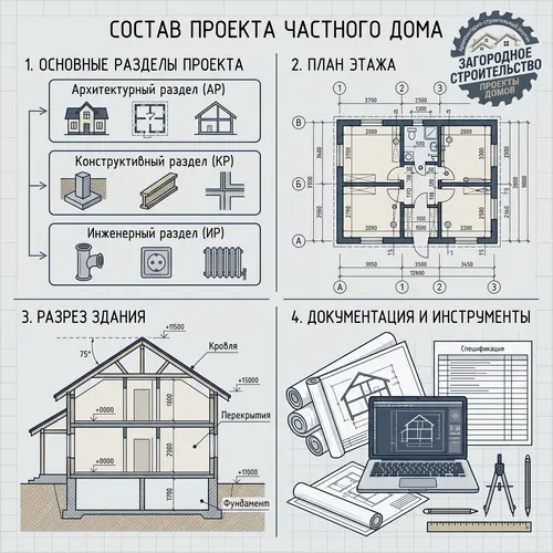 Что включает в себя проект частного дома: разбираем по разделам